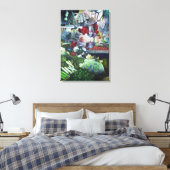 Vegetarian Club komt hier dinsdag bijeen Canvas Afdruk (Insitu (Slaapkamer))
