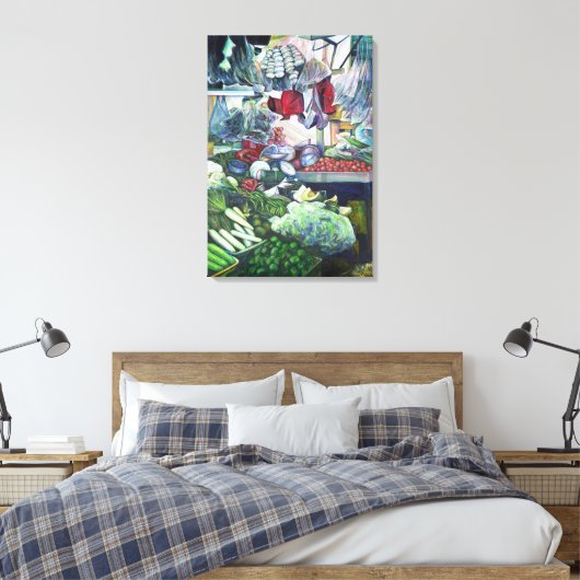 Vegetarian Club komt hier dinsdag bijeen Canvas Afdruk (Insitu (Slaapkamer))