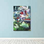 Vegetarian Club komt hier dinsdag bijeen Canvas Afdruk (Insitu (Houten vloer))