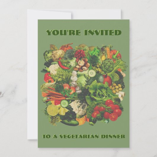 Vegetarian Dinner 🥕 🧅 🥑 Kaart (Voorkant)
