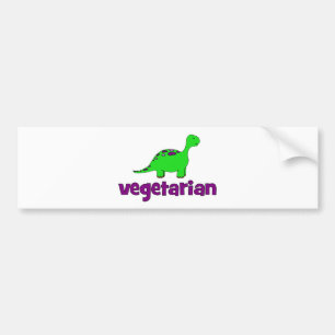 Vegetarian - Dinosaur Design Bumpersticker