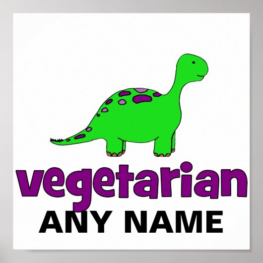 Vegetarian - Dinosaur Design Poster (Voorkant)