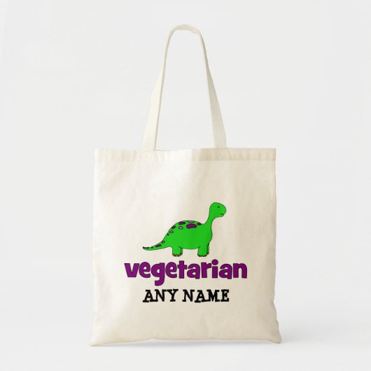 Vegetarian - Dinosaur Design Tote Bag (Voorkant)