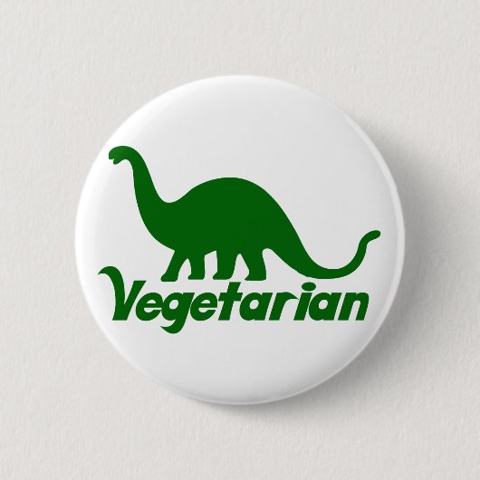 Vegetarian Dinosaur Ronde Button 5,7 Cm (Voorkant)