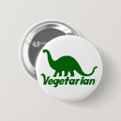 Vegetarian Dinosaur Ronde Button 5,7 Cm (Voorkant /achterkant)