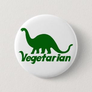Vegetarian Dinosaur Ronde Button 5,7 Cm