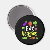 Vegetarian Eat Veggies Magneet (Voorkant / Achterkant)