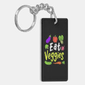 Vegetarian Eat Veggies Sleutelhanger (Voorkant Links)