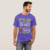Vegetarian Fast Food Vegan Veggie retro T-shirt (Voorkant volledig)