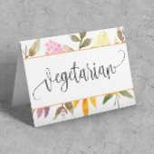Vegetarian Floral Table Tent card