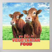 VEGETARIAN FOOD we like it Poster (Voorkant)