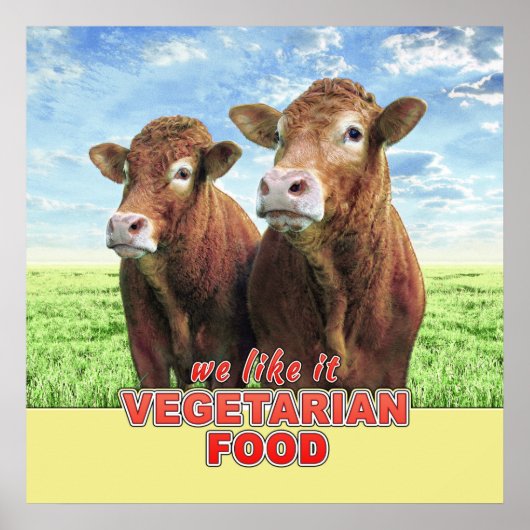 VEGETARIAN FOOD we like it Poster (Voorkant)