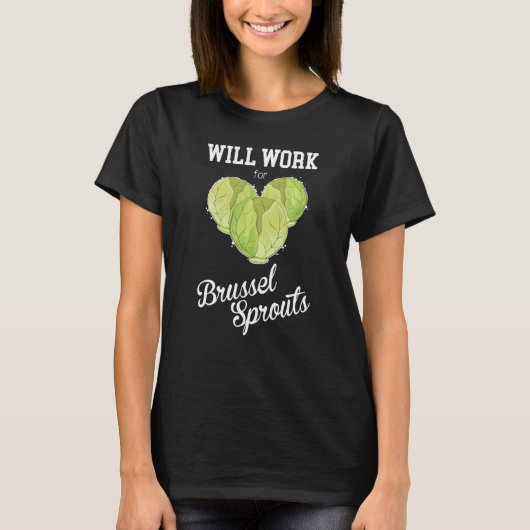 Vegetarian Foodie zal werken voor brusselse sporte T-shirt (Voorkant)