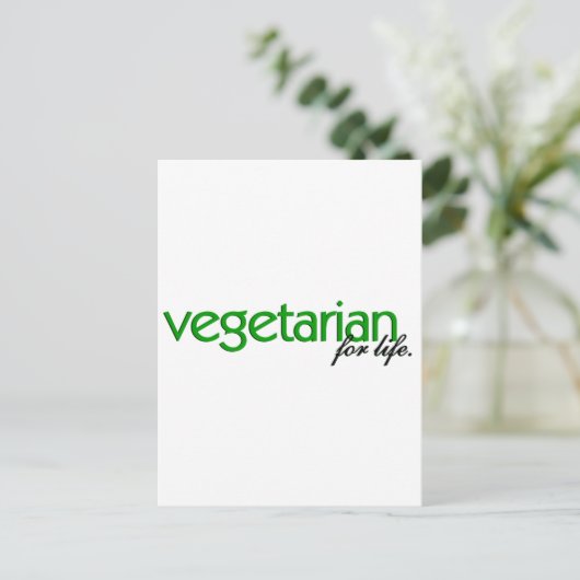 Vegetarian for Life Briefkaart (Staand voorkant)