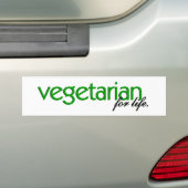 Vegetarian for Life Bumpersticker (Op auto)