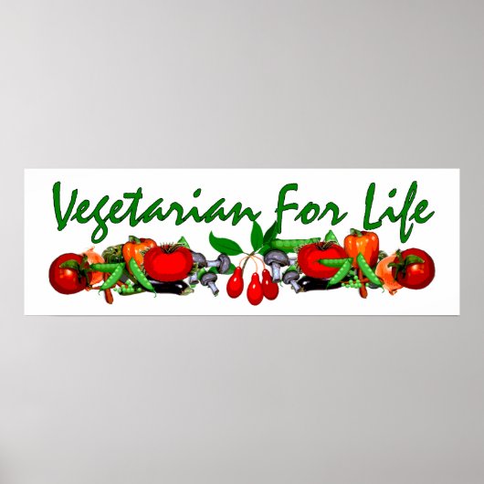 Vegetarian for Life Poster (Voorkant)