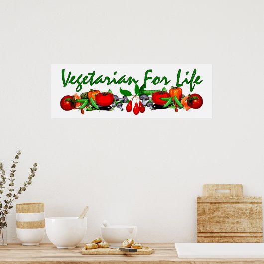 Vegetarian for Life Poster (Keuken)