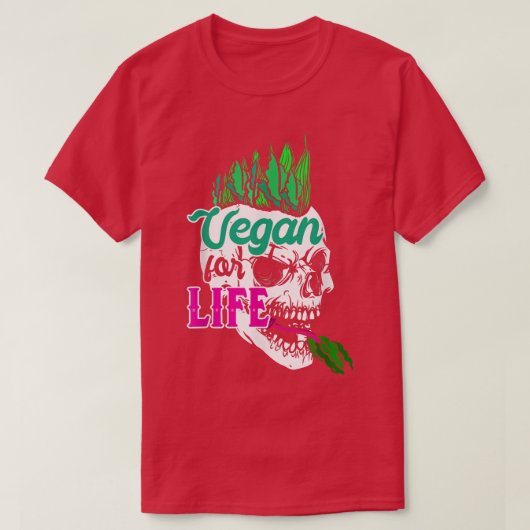 Vegetarian For Life Vegetables Vegan Vegetarianism T-shirt (Design voorkant)
