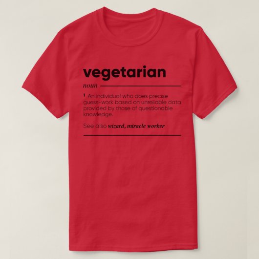 Vegetarian Funny Definition Premium T-Shirt (Design voorkant)