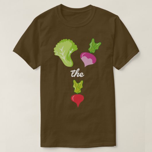 Vegetarian Gift laat ons de Beat Vegan Love omdraa T-shirt (Design voorkant)