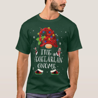 Vegetarian Gnome Buffalo Pset Kerstmis Ligh T-shirt
