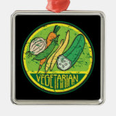 Vegetarian Grunge Metalen Ornament (Voorkant)