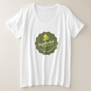 Vegetarian Health Food 100% Organic Green Sign Grote Maat T-shirt