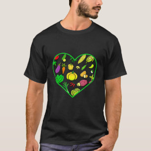 Vegetarian Heart Diet Vegan No Vat Plant Based Li T-shirt