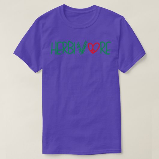 Vegetarian Herbivore Plant based Lifestyle T-shirt (Design voorkant)