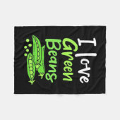 Vegetarian I love Green Bans Fleece Deken (Voorkant (Horizontaal))