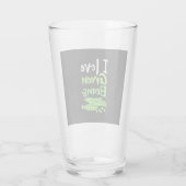 Vegetarian I love Green Bans Glas (Achterkant)