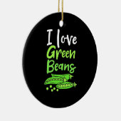 Vegetarian I love Green Bans Keramisch Ornament (Rechts)