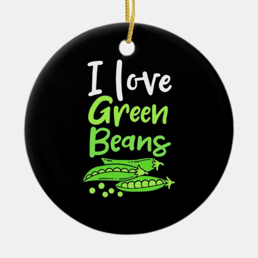 Vegetarian I love Green Bans Keramisch Ornament (Voorkant)