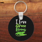 Vegetarian I love Green Bans Sleutelhanger (Voorkant)