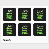 Vegetarian I love Green Bans Vierkante Sticker (Vel)