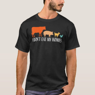 Vegetarian ik eet mijn huizen niet, grappige Vegan T-shirt