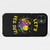 Vegetarian laat Vegan uit Case-Mate iPhone Case (Achterkant (horizontaal))