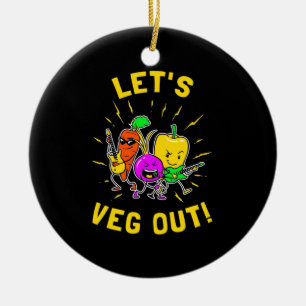 Vegetarian laat Vegan uit Keramisch Ornament