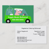 Vegetarian Meal Delivery Business Visitekaartje (Voorkant / Achterkant)