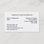 Vegetarian Meal Delivery Business Visitekaartje (Achterkant)