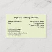 Vegetarian Meal Delivery Business Visitekaartje (Achterkant)