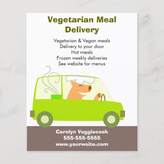 Vegetarian Meal Delivery Service Flyer (Voorkant)