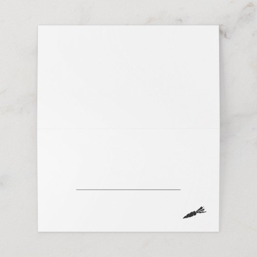 Vegetarian Meal Option Wedding Plaatskaartje (Buitenkant ongevouwen)