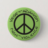 Vegetarian Non-Violence Button (Voorkant)