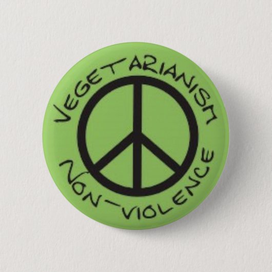 Vegetarian Non-Violence Button (Voorkant)