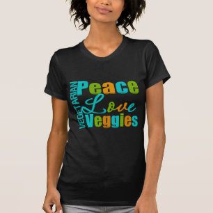 Vegetarian Peace Love Veggies T-shirt
