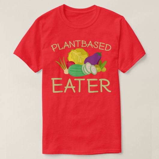 Vegetarian Plantbased Eater Vegan T-Shirt (Design voorkant)