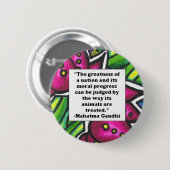 Vegetarian Quote Ronde Button 5,7 Cm (Voorkant /achterkant)
