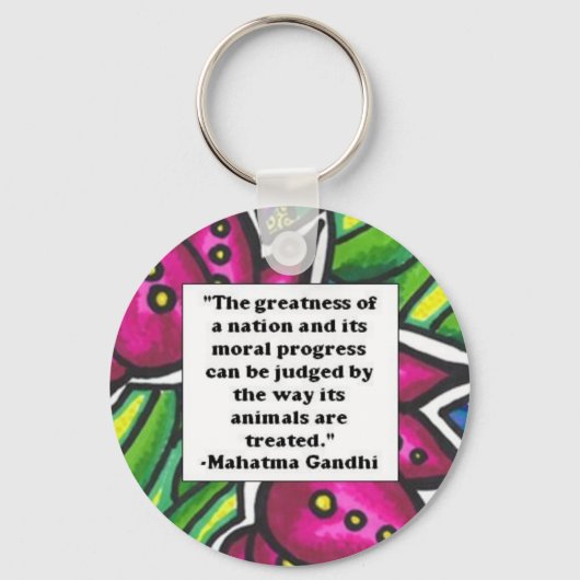 Vegetarian Quote Sleutelhanger (Voorkant)