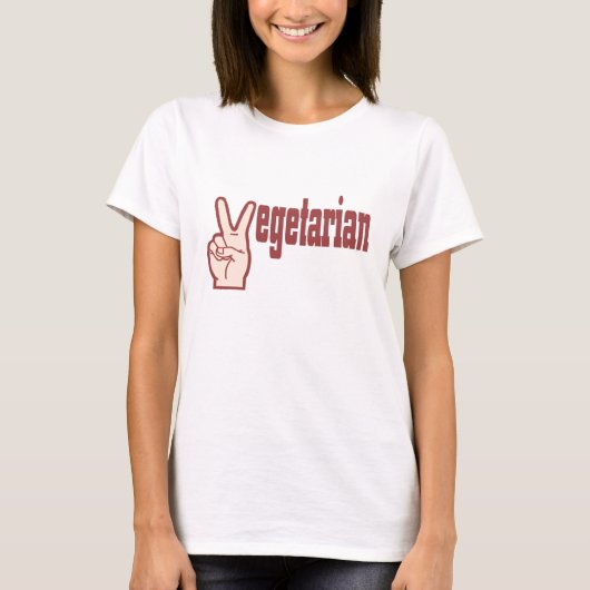 Vegetarian Salute T-shirt (Voorkant)